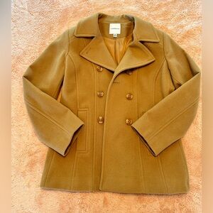 Croft and Barrow Womens Tan Peacoat
